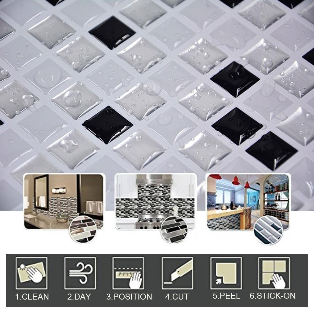 3D Mosaik Dekorplast för Kakel