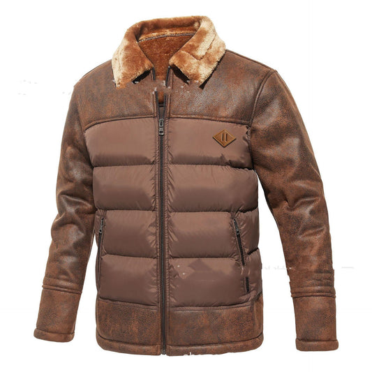 Autumn & Winter Fur Integrated Fashionable Jacket For Men