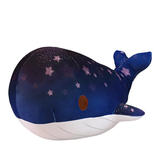 Cute Cartoon Chubby Soft And Adorable Dream Starry Sky Colorful Whale Plush Doll Pillow Stuffed Animal