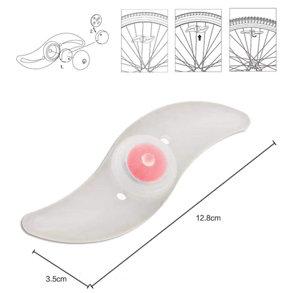 Ekerbelysning – Hot Wheel Spoke Light för Säkra och Färgstarka Cykelturer