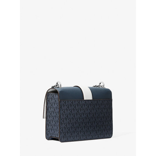 Michael Kors Axelväska Voyager Diskret Logotyp Blå