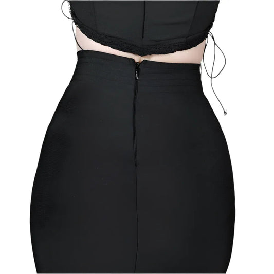 Slim Fit Bandage Temperament All-Match Hip Skirt