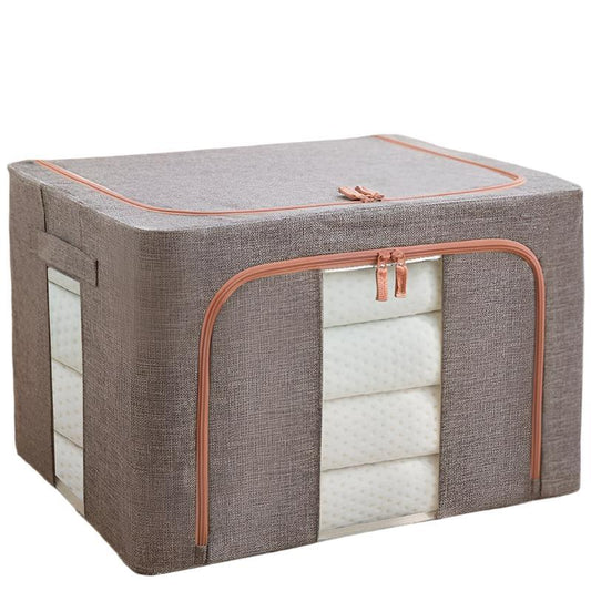 Transparent Thick Cotton & Linen Cloth Clothing Storage Bag Box