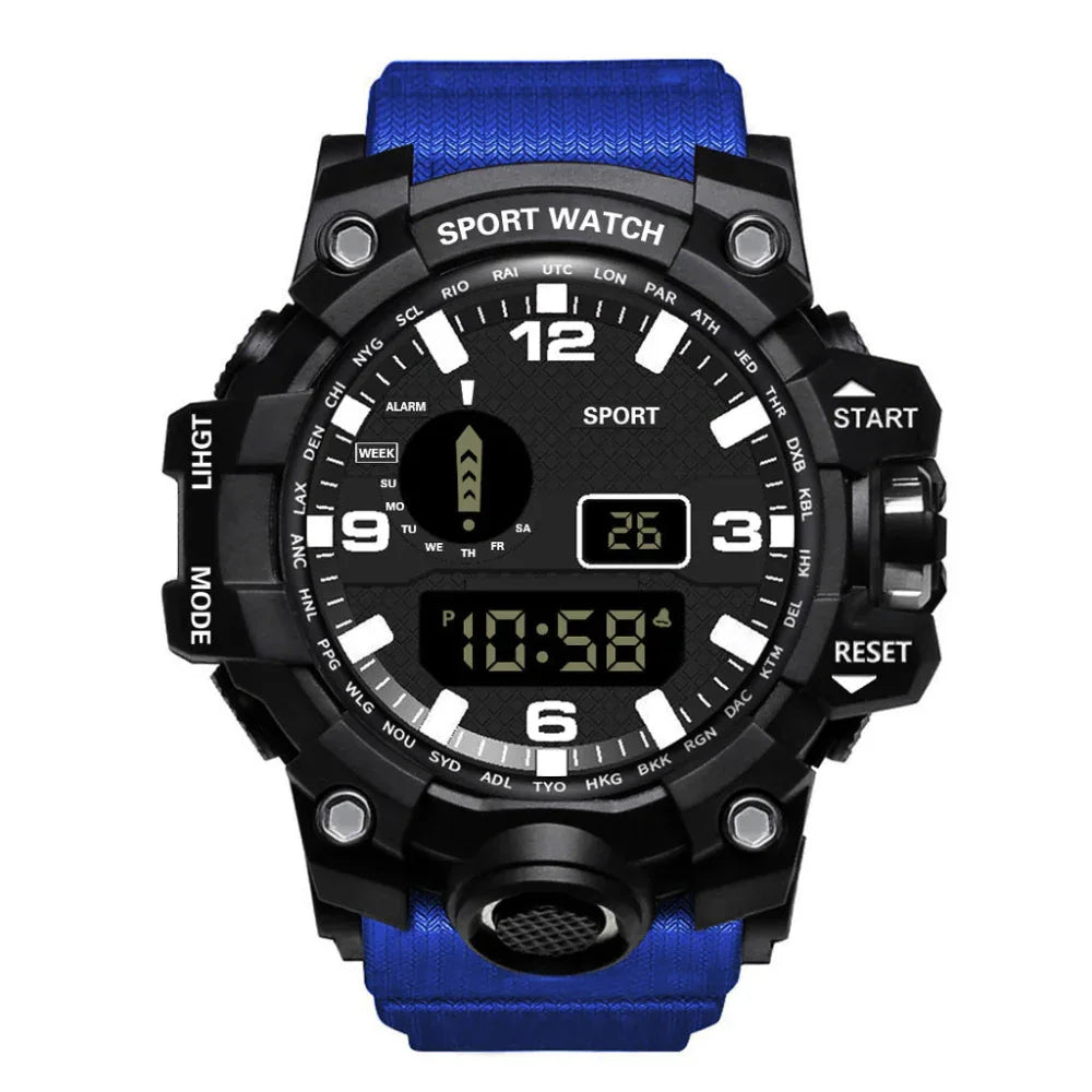 Men's Waterproof Sports Multifunctional Luminous Electronic Digital Watch