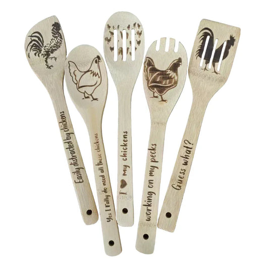 Bamboo Wood Cooking Tools Five-Piece Kitchen Utensils Set