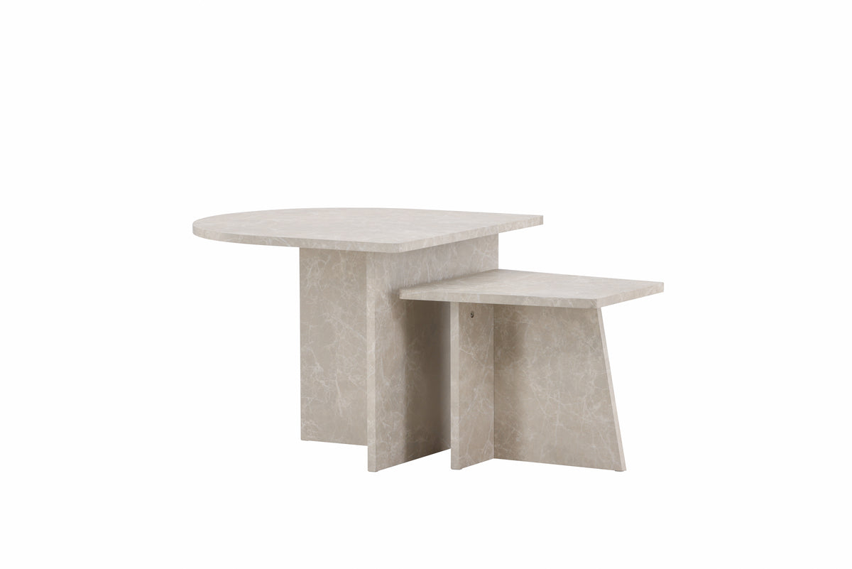 Sala Soffbord Bord 1: 60 cm Bord 2: 40 cm x Bord 1: 60 cm Bord 2: 40 cm Beige