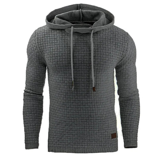Men's Jacquard Sweater Long-Sleeved Hoodie Sweatshirt