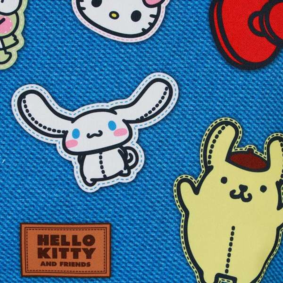 Strandväska Hello Kitty, blå, lätt och rymlig