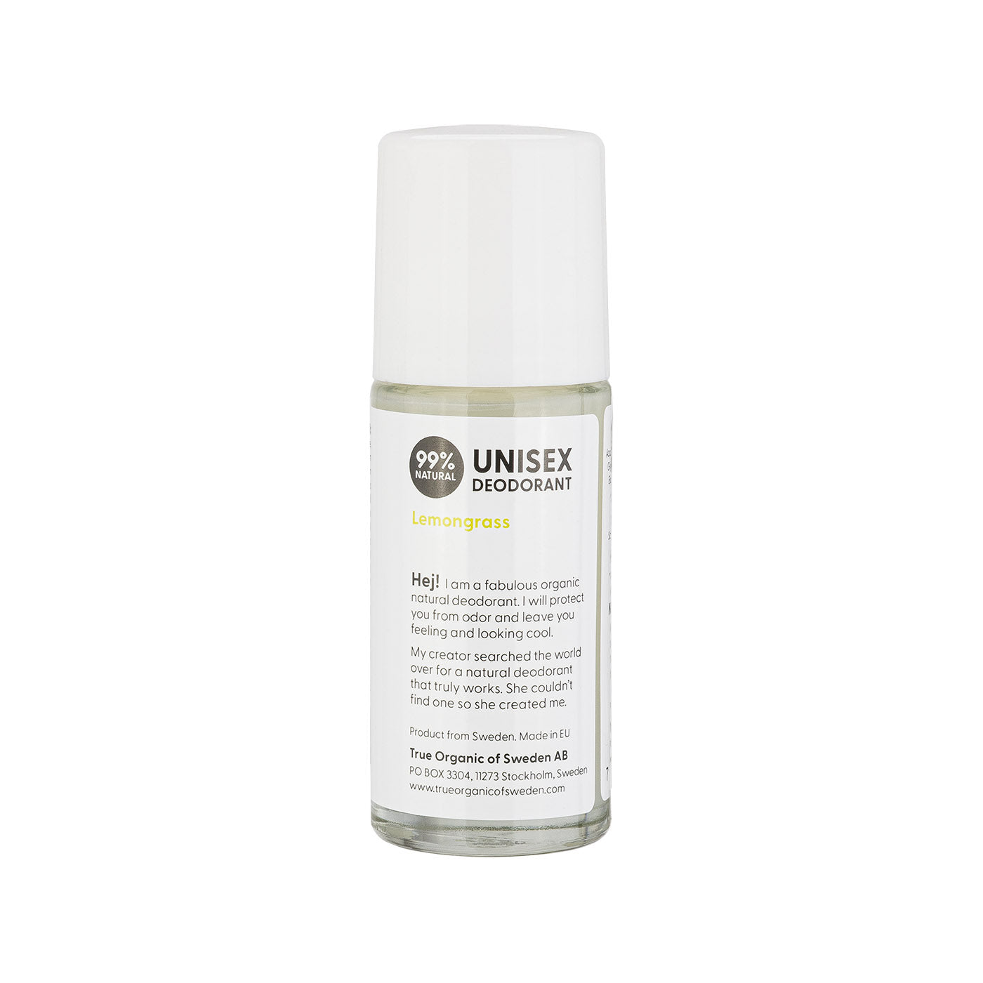 2-Pack Organic Lemongrass Natural Deodorant - Effective & Eco-Friendly