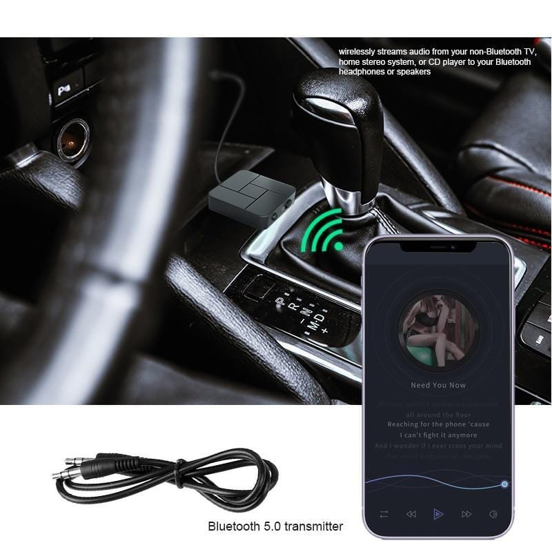 Bluetooth 5.0-ljudtransmitter och -mottagare