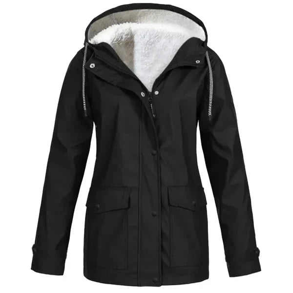 Varm regnrock i fleece