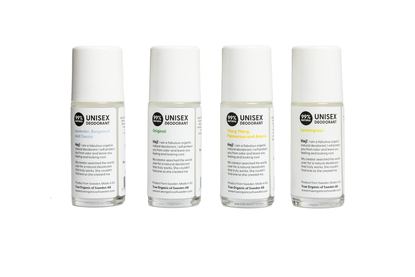 Undercover Agent Natural Deodorant Sample Pack - 4 Unique Scents