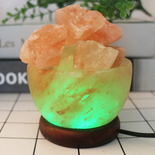 Crystal Salt Lamp LED Colorful Color Changing Decoration