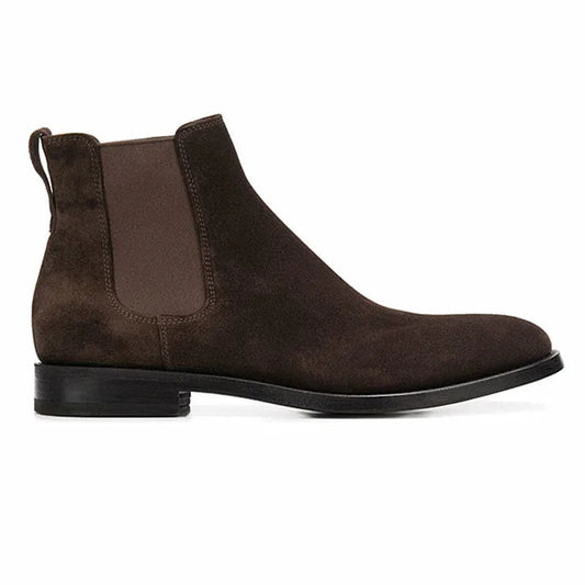 Men's Shoes Short Pointed Leather Boots