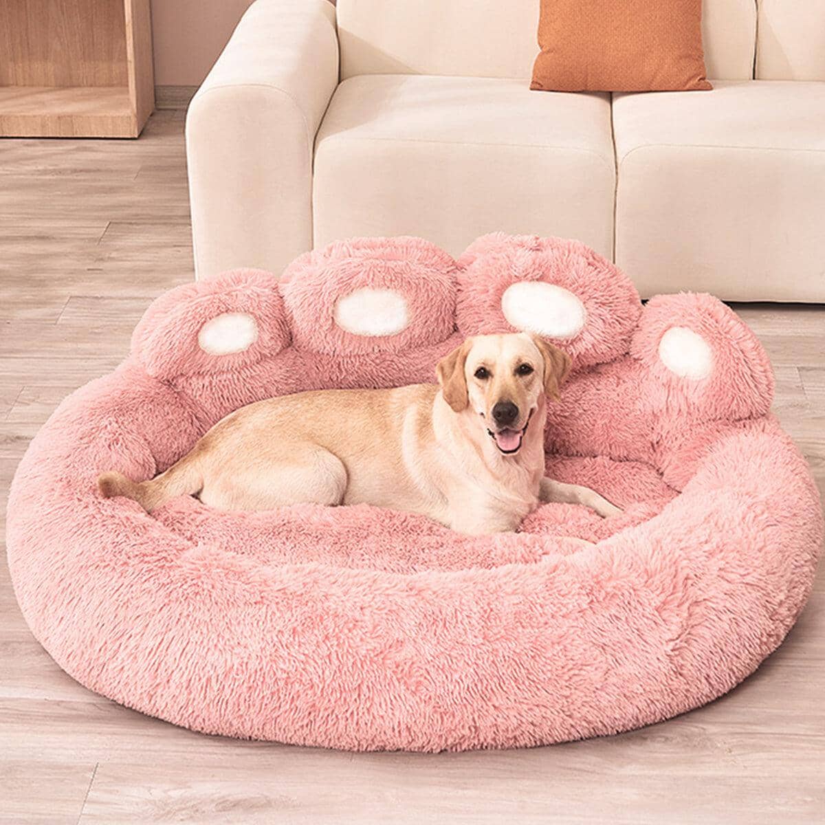 Fluffig och gosig bädd för hund och katt