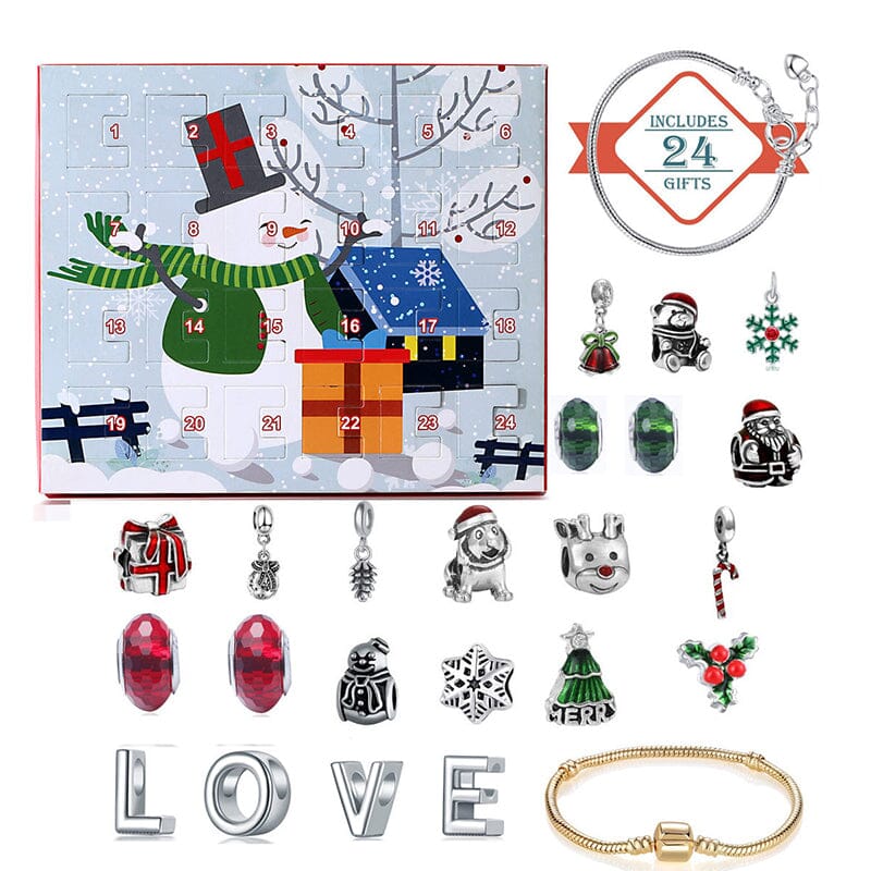 Julkalender DIY jularmband  (4 stilar）