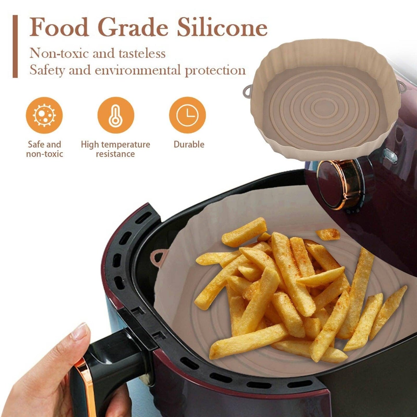 Kladdfri - Silikonform för Airfryer och Ugn