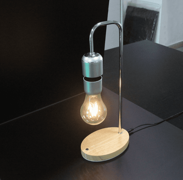 LeviLamp - Svävande Bordslampa - Magnetisk LED-lampa med inbyggd trådlös laddning