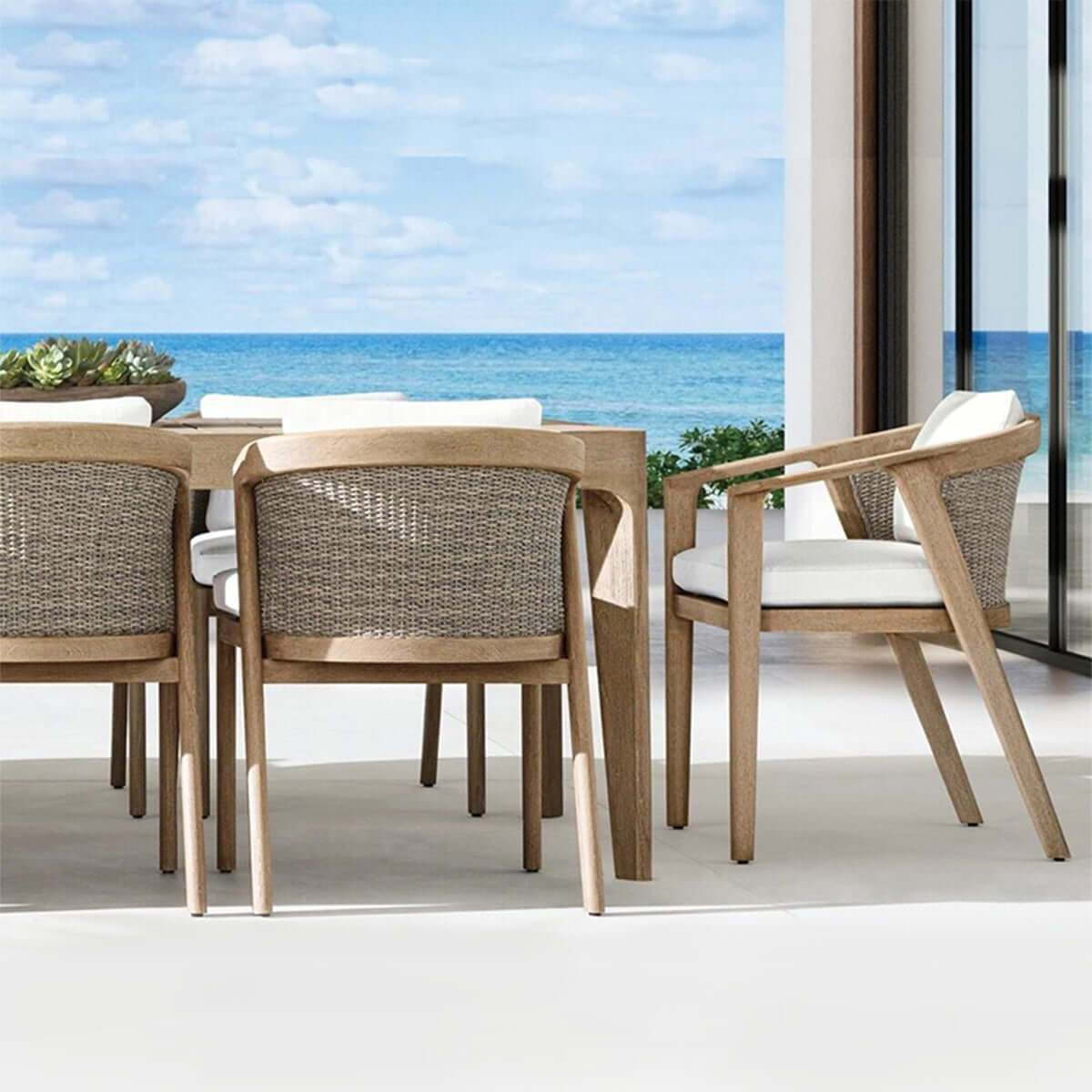 Malta Teak Long Dining Table-5