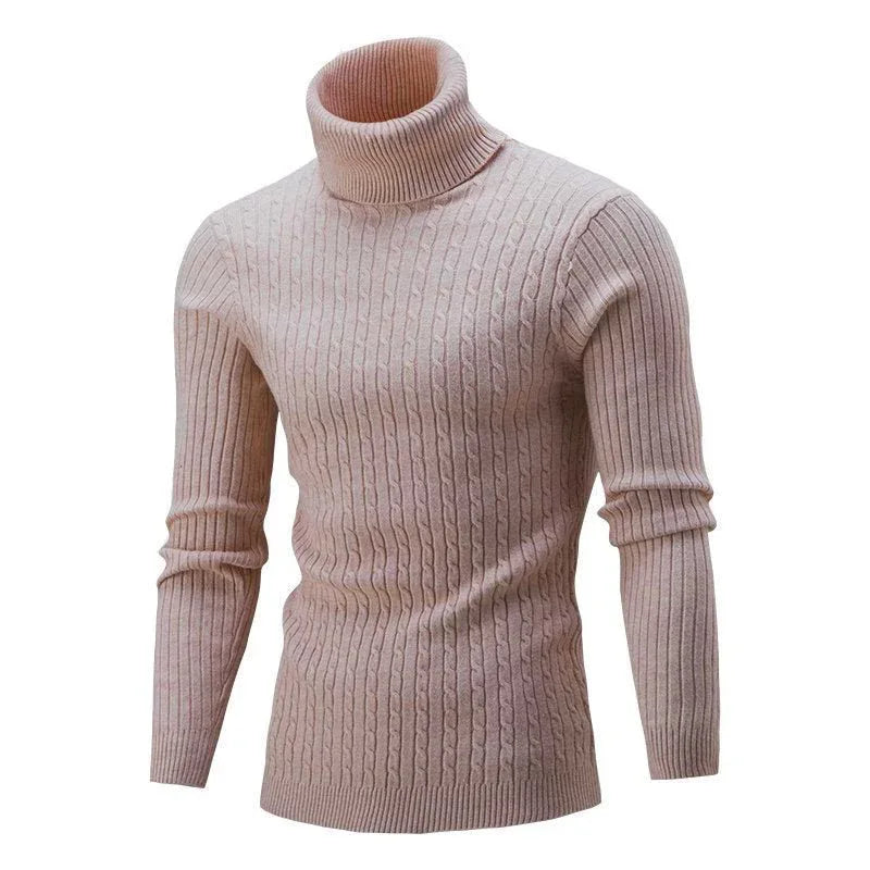 Men's Casual Retro Knitted Turtleneck Sweater