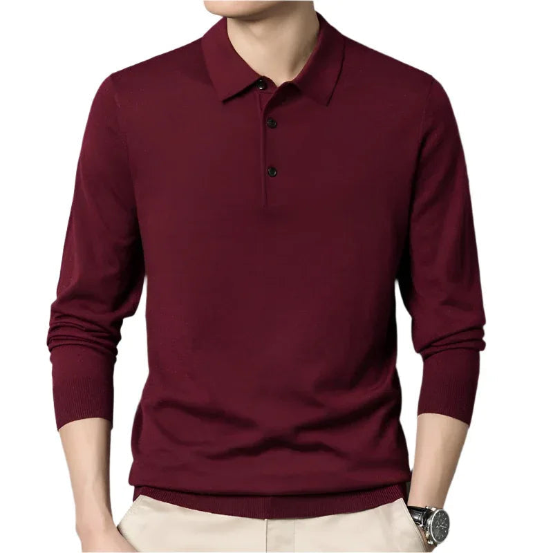 Men's Woolen Spring And Autumn Solid Color Sweater