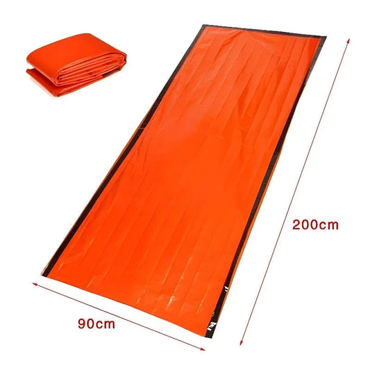 PE Aluminum Thermal Insulation Windproof And Cold Resistant Emergency Blanket Sleeping Bag