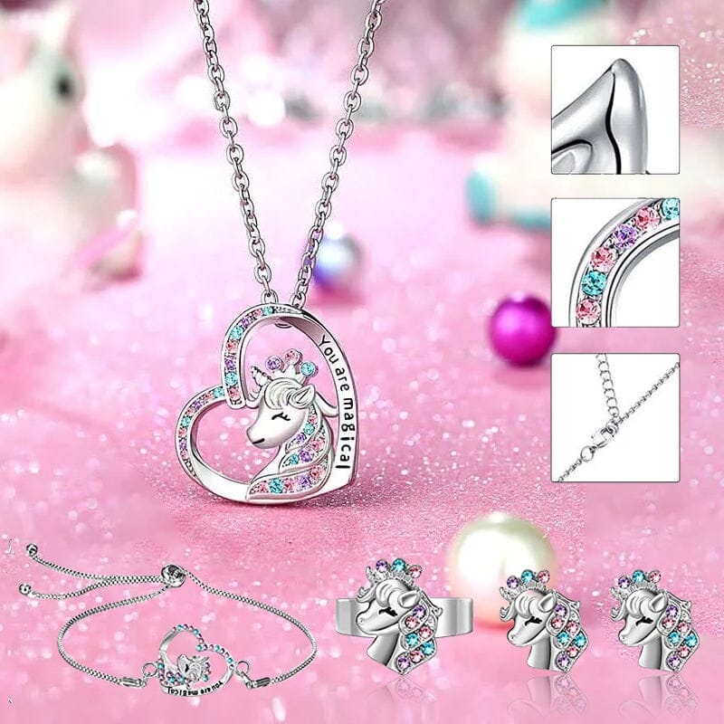 Prinsessmycken (Halsband, Armband, Örhänge, Ring)