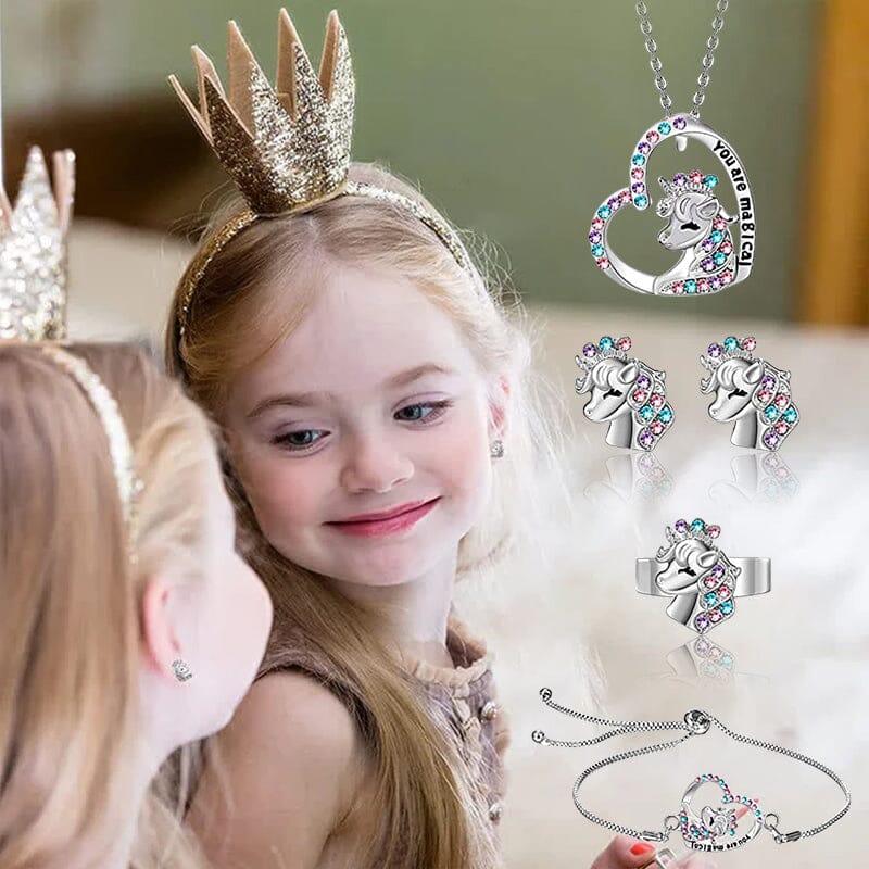 Prinsessmycken (Halsband, Armband, Örhänge, Ring)