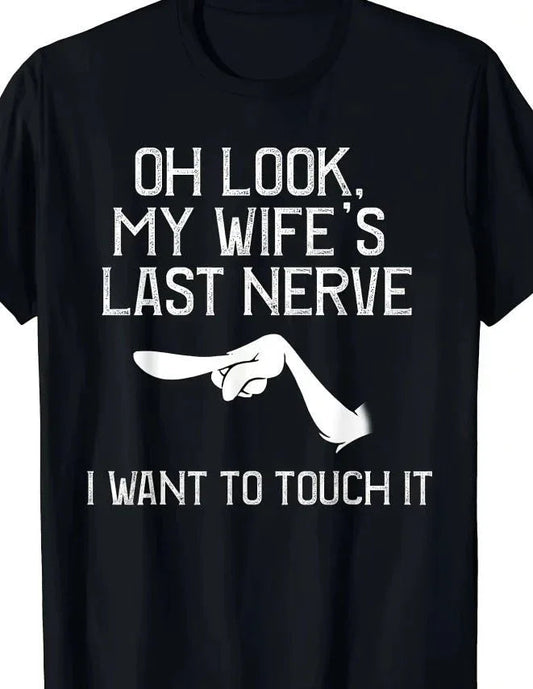 Short Sleeved Men's Printed Round Neck Funny T-Shirt