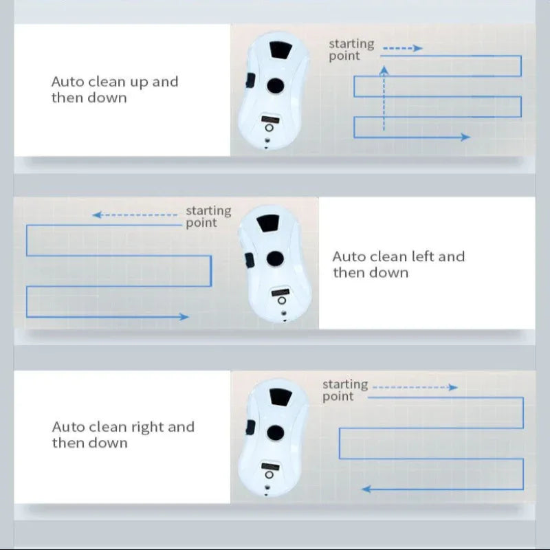 Smart Automatic Window Cleaning Robot With Water Spray