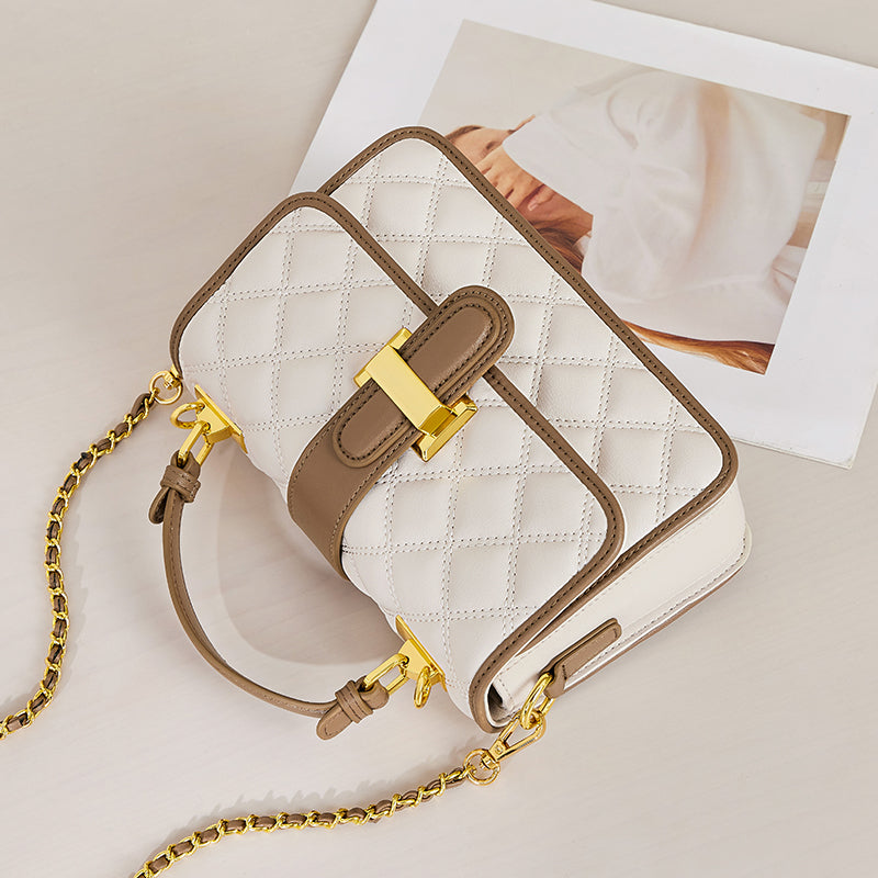 White Grandeur Satchel Bag-2