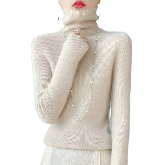 Women's Slim-Fit Turtleneck Long Sleeves Sweater